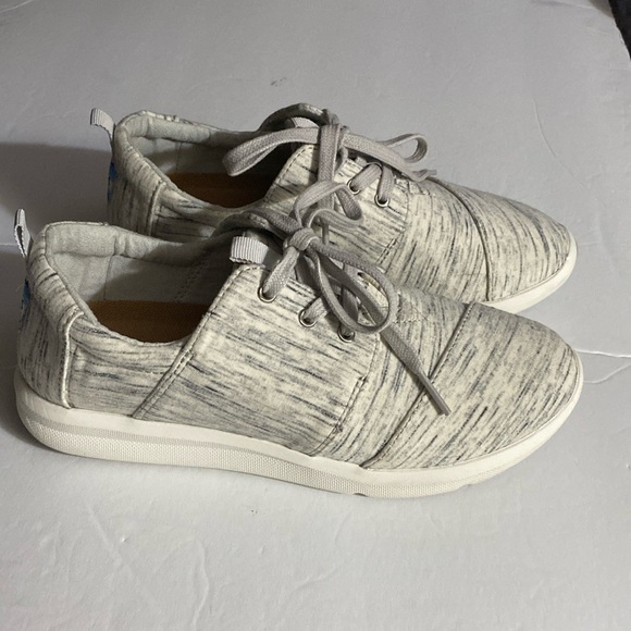 EUC TOMS DEL REY Sneakers, Birch Heather Jersey, Sz 6.5, Like new, Kicks - Picture 5 of 15